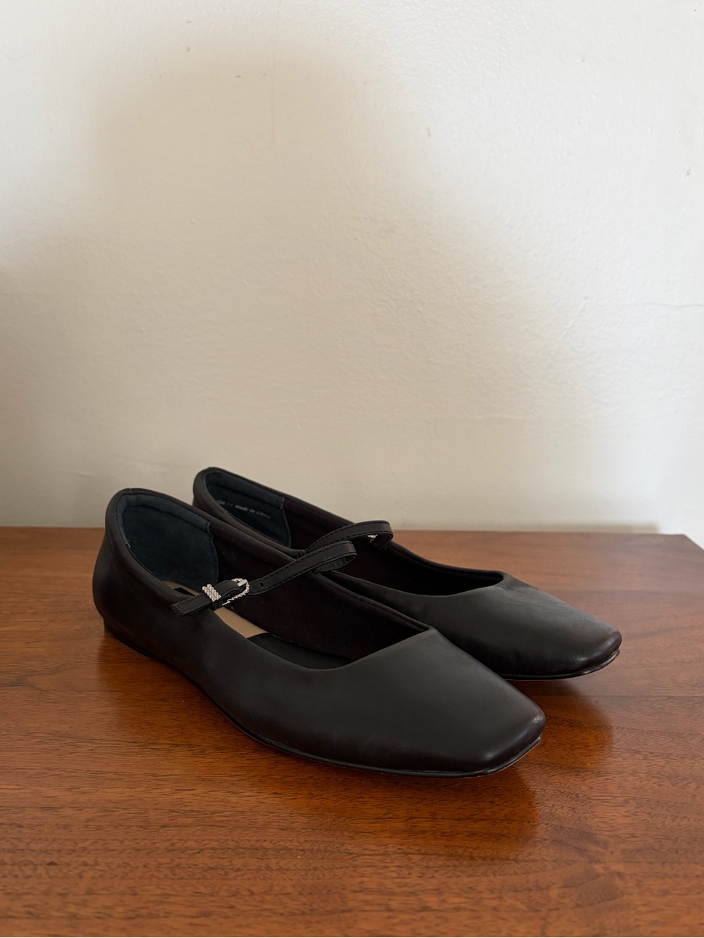 Dolce Vita Black Square-Toe Mary Jane Flats - Picture 2 of 5